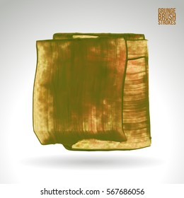 Brush stroke and texture. Grunge vector abstract hand - painted element. Underline and border.