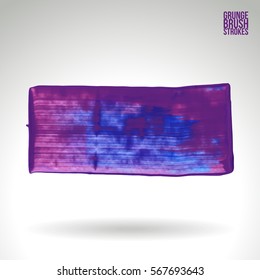 Brush stroke and texture. Grunge vector abstract hand - painted element. Underline and border.