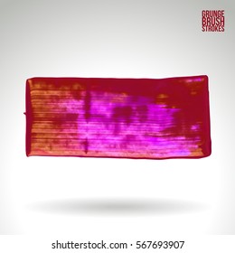 Brush stroke and texture. Grunge vector abstract hand - painted element. Underline and border.