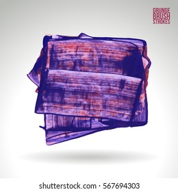 Brush stroke and texture. Grunge vector abstract hand - painted element. Underline and border.