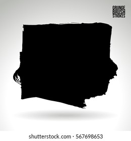 Brush stroke and texture. Grunge vector abstract hand - painted element. Underline and border.