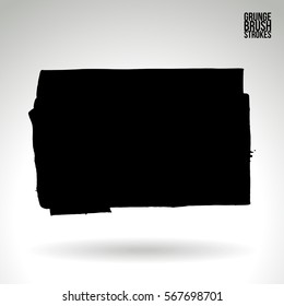 Brush stroke and texture. Grunge vector abstract hand - painted element. Underline and border.