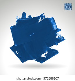 Brush stroke and texture. Grunge vector abstract hand - painted element. Underline and border.