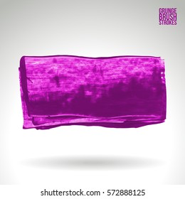 Brush stroke and texture. Grunge vector abstract hand - painted element. Underline and border.