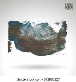 Brush stroke and texture. Grunge vector abstract hand - painted element. Underline and border.