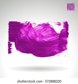 Brush stroke and texture. Grunge vector abstract hand - painted element. Underline and border.