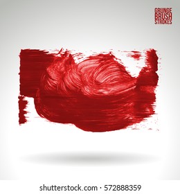 Brush stroke and texture. Grunge vector abstract hand - painted element. Underline and border.