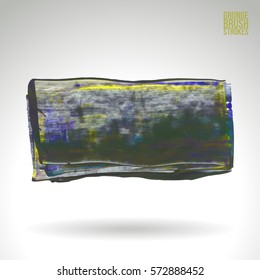 Brush stroke and texture. Grunge vector abstract hand - painted element. Underline and border.