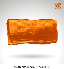 Brush stroke and texture. Grunge vector abstract hand - painted element. Underline and border.