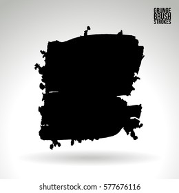 Brush stroke and texture. Grunge vector abstract hand - painted element. Underline and border.