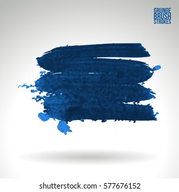 Brush stroke and texture. Grunge vector abstract hand - painted element. Underline and border.