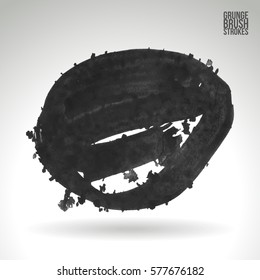 Brush stroke and texture. Grunge vector abstract hand - painted element. Underline and border.