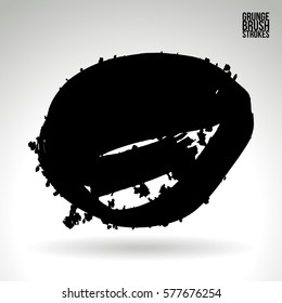 Brush stroke and texture. Grunge vector abstract hand - painted element. Underline and border.