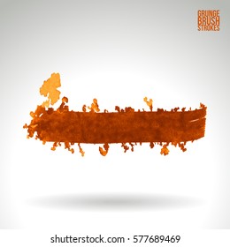 Brush stroke and texture. Grunge vector abstract hand - painted element. Underline and border.