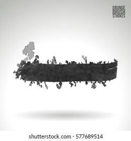 Brush stroke and texture. Grunge vector abstract hand - painted element. Underline and border.