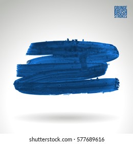 Brush stroke and texture. Grunge vector abstract hand - painted element. Underline and border.