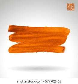 Brush stroke and texture. Grunge vector abstract hand - painted element. Underline and border.