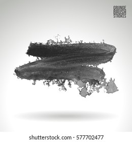 Brush stroke and texture. Grunge vector abstract hand - painted element. Underline and border.