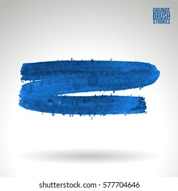 Brush stroke and texture. Grunge vector abstract hand - painted element. Underline and border.