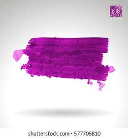 Brush stroke and texture. Grunge vector abstract hand - painted element. Underline and border.