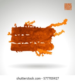 Brush stroke and texture. Grunge vector abstract hand - painted element. Underline and border.