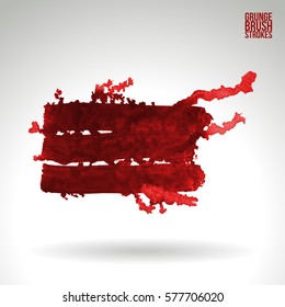 Brush stroke and texture. Grunge vector abstract hand - painted element. Underline and border.