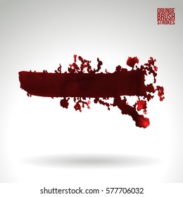 Brush stroke and texture. Grunge vector abstract hand - painted element. Underline and border.
