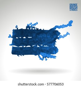 Brush stroke and texture. Grunge vector abstract hand - painted element. Underline and border.