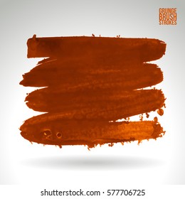 Brush stroke and texture. Grunge vector abstract hand - painted element. Underline and border.
