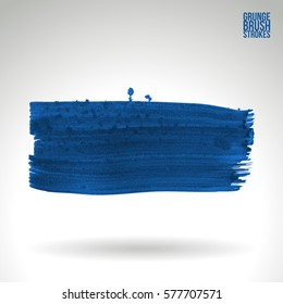 Brush stroke and texture. Grunge vector abstract hand - painted element. Underline and border.