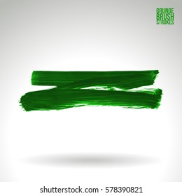 Brush stroke and texture. Grunge vector abstract hand - painted element. Underline and border.