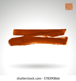 Brush stroke and texture. Grunge vector abstract hand - painted element. Underline and border.