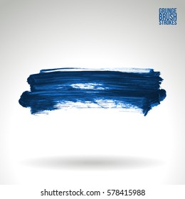 Brush stroke and texture. Grunge vector abstract hand - painted element. Underline and border.