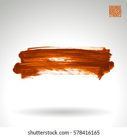 Brush stroke and texture. Grunge vector abstract hand - painted element. Underline and border.