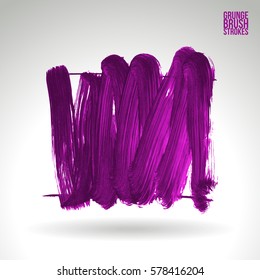 Brush stroke and texture. Grunge vector abstract hand - painted element. Underline and border.