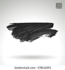 Brush stroke and texture. Grunge vector abstract hand - painted element. Underline and border.