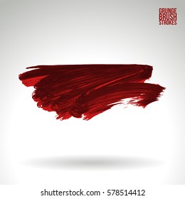 Brush stroke and texture. Grunge vector abstract hand - painted element. Underline and border.