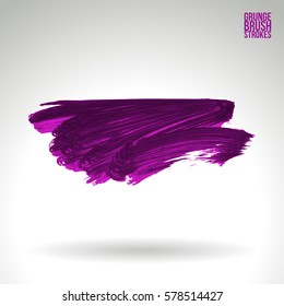 Brush stroke and texture. Grunge vector abstract hand - painted element. Underline and border.