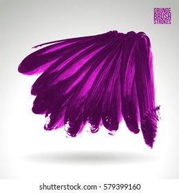 Brush stroke and texture. Grunge vector abstract hand - painted element. Underline and border.
