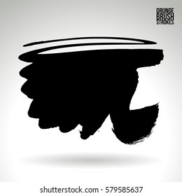 Brush stroke and texture. Grunge vector abstract hand - painted element. Underline and border.
