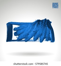 Brush stroke and texture. Grunge vector abstract hand - painted element. Underline and border.