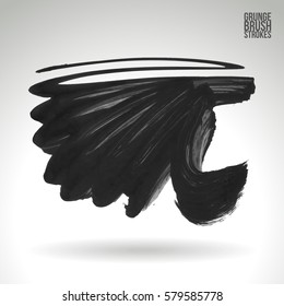 Brush stroke and texture. Grunge vector abstract hand - painted element. Underline and border.