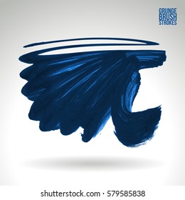 Brush stroke and texture. Grunge vector abstract hand - painted element. Underline and border.