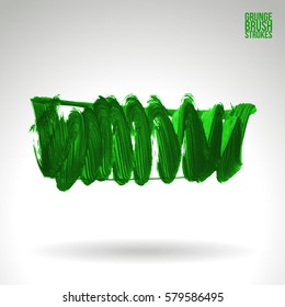Brush stroke and texture. Grunge vector abstract hand - painted element. Underline and border.