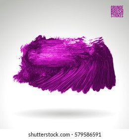Brush stroke and texture. Grunge vector abstract hand - painted element. Underline and border.