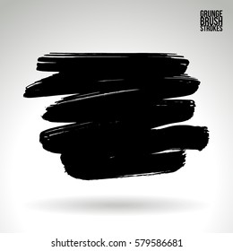 Brush stroke and texture. Grunge vector abstract hand - painted element. Underline and border.