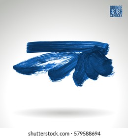 Brush stroke and texture. Grunge vector abstract hand - painted element. Underline and border.