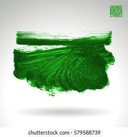 Brush stroke and texture. Grunge vector abstract hand - painted element. Underline and border.
