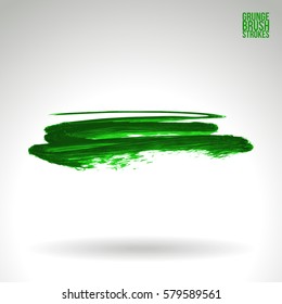 Brush stroke and texture. Grunge vector abstract hand - painted element. Underline and border.