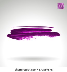 Brush stroke and texture. Grunge vector abstract hand - painted element. Underline and border.